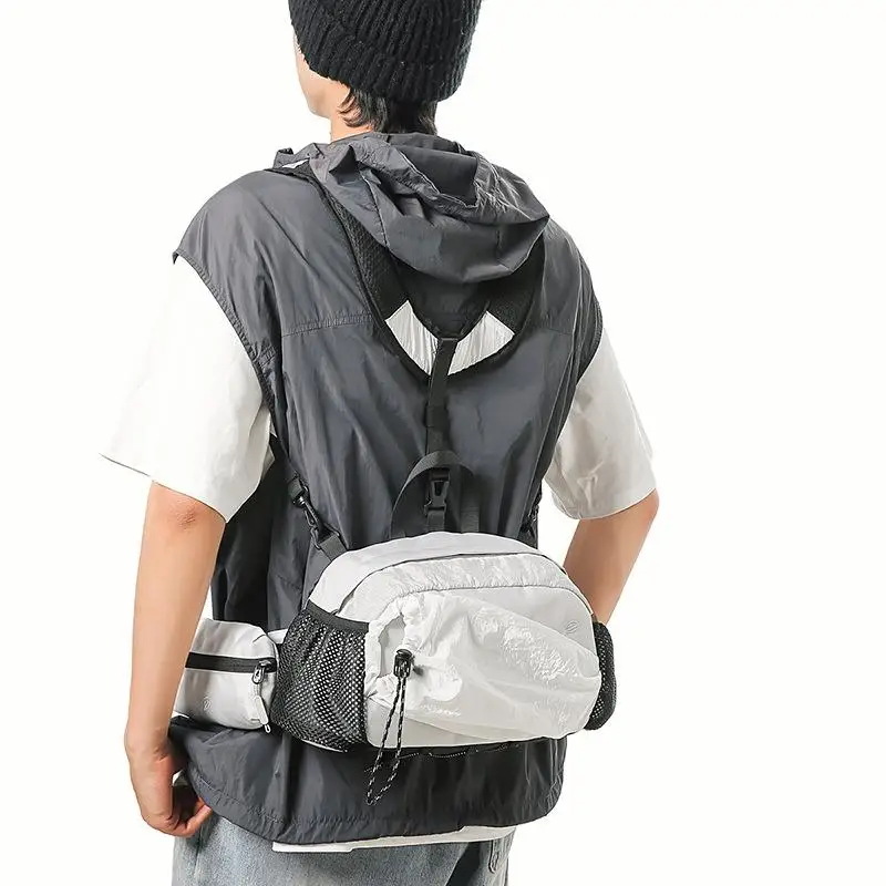 مقاوم للماء النايلون الخصر حقيبة المراهقين عادية سعة كبيرة مكافحة سرقة Crossbody حقيبة صدر للرجال رجل متعدد الوظائف التكتيكية سترة أكياس