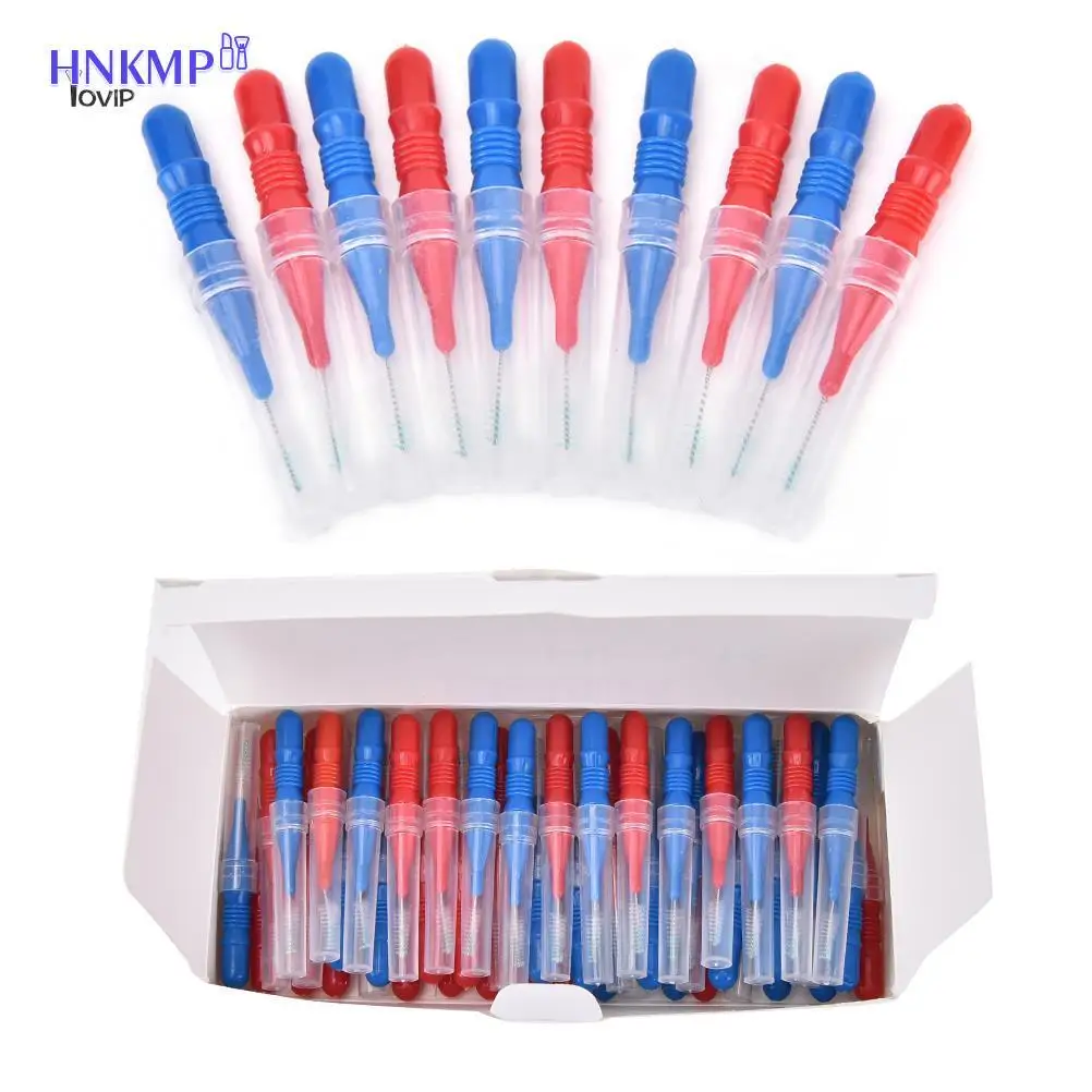 

50pcs/lot Hygiene Dental Soft Floss Sticks Toothpick Teeth Cleaning Tooth Flossing Head Plastic Interdental Brush