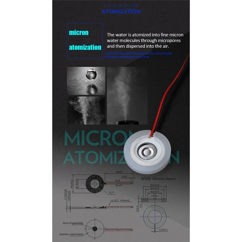 Dual Spray Atomization Module USB Humidifier Driving Circuit Board Atomization Experimental Equipment DIY Incubation