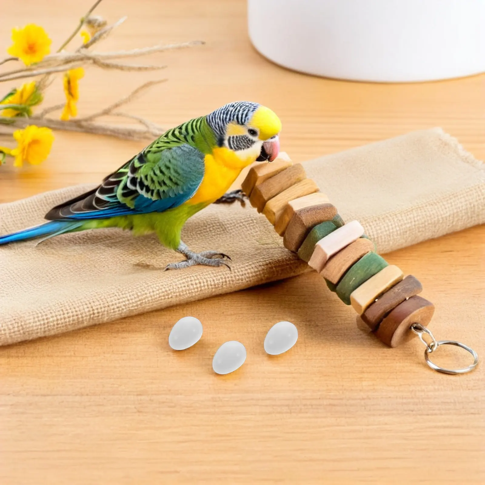 24Pcs Simulation Bird Eggs Realistic Plastic Nesting Decoy Eggs Training Brooding Clutch Control for Parakeet Cockatiel Breeding