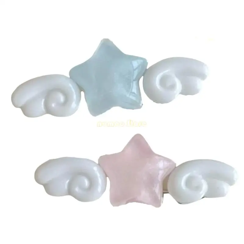 

31BF Mini Duckbill Hair Clip With Star Wing Design For Teens Girls Hair Accessories