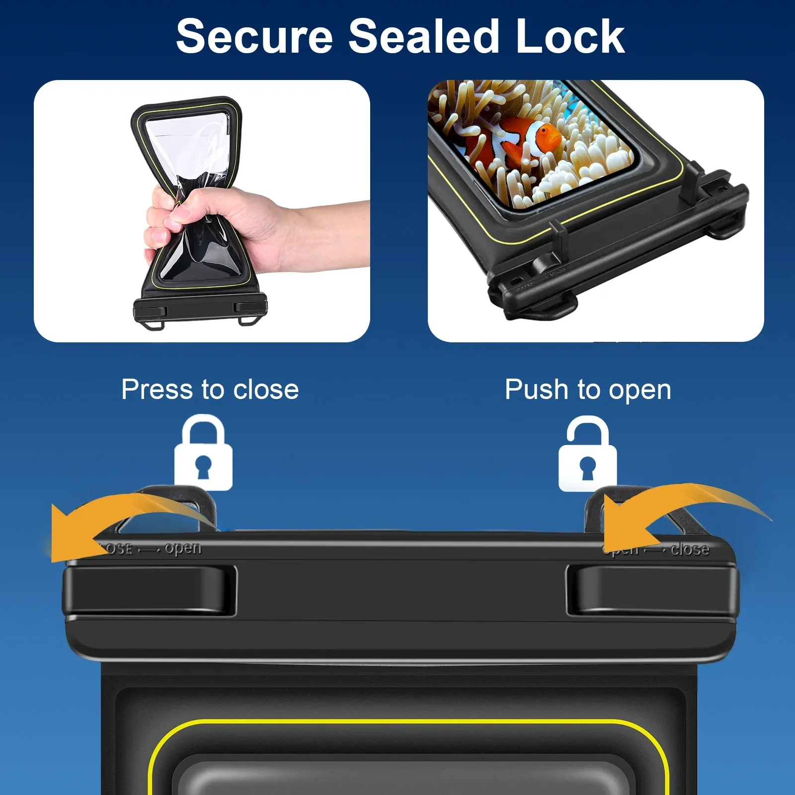 HAISSKY Borsa per telefono impermeabile per iPhone 16/15/14/13/12 Pro Max/XR Custodia universale per nuoto a tracolla Custodia per iPhone Xr