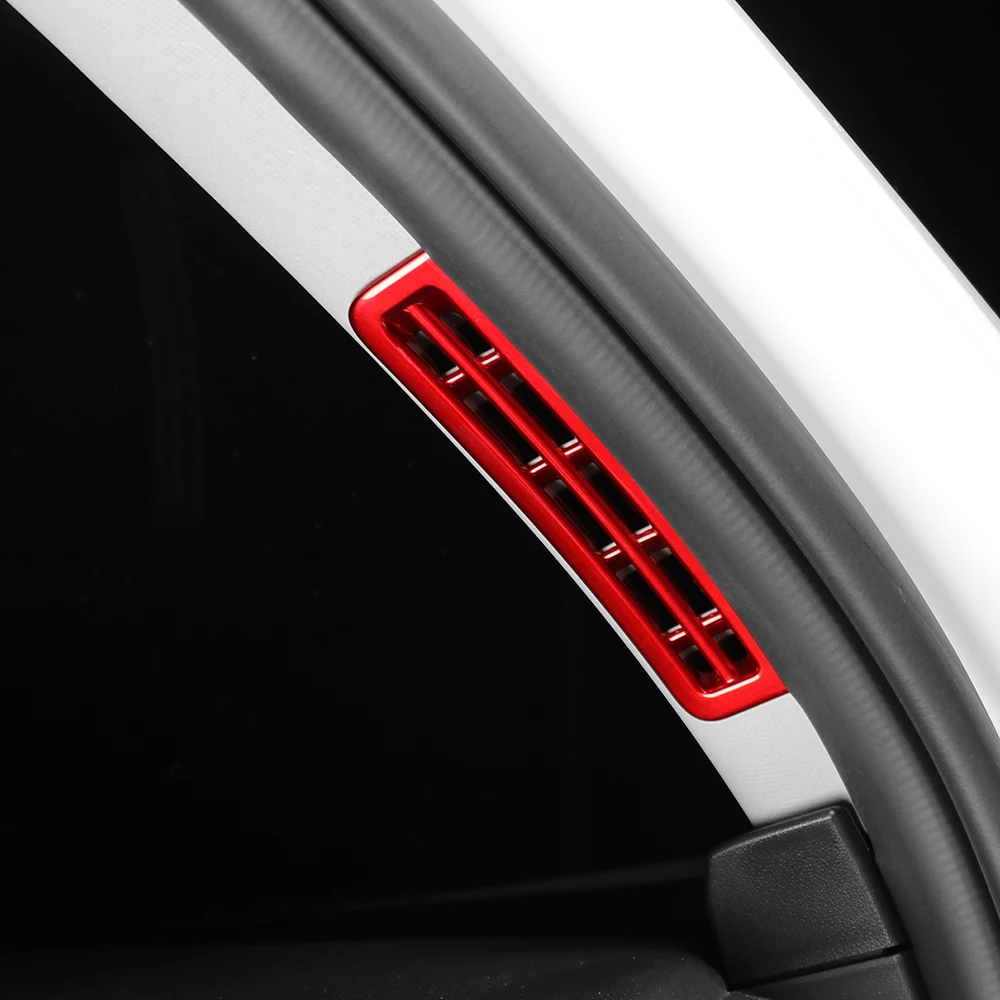 A-pillar Front Upper Air Conditioner Air Outlet Stripes Cover Carbon Fiber Mouldings LHD For Tuning Hyundai Elantra CN7 N-Line