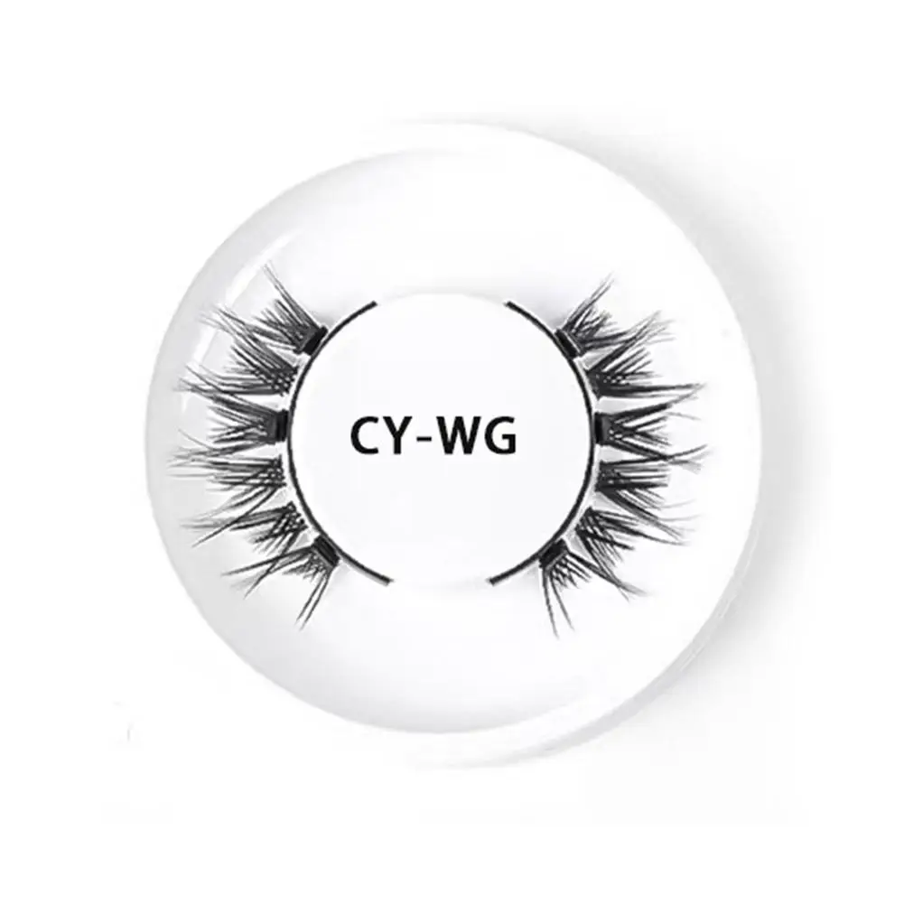 New Magnetic Eyelashes Reusable No Glue Needed False Eyelashes with Magnetic Tweezers Curly Faux Lashes Makeup