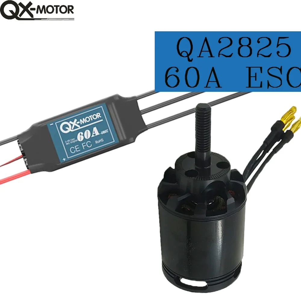 QX-Motor QA2825 700KV 800KV 850KV มอเตอร์ไร้แปรง CW CCW พร้อม QX 60A ESC สําหรับ Rc Quadcopter