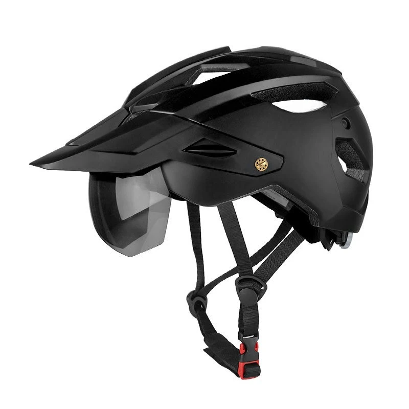 

Mountain bike riding helmet with integrated goggles for men and women, safety helmet with magnetic goggles