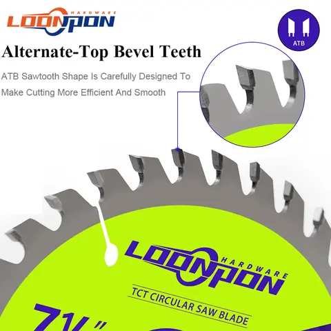 Loonpon 7-1/4inch 목재 커팅 디스크 184x16mm 초경 원형 톱 블레이드 휠 목공 톱 블레이드 목재 알루미늄 플라스틱
