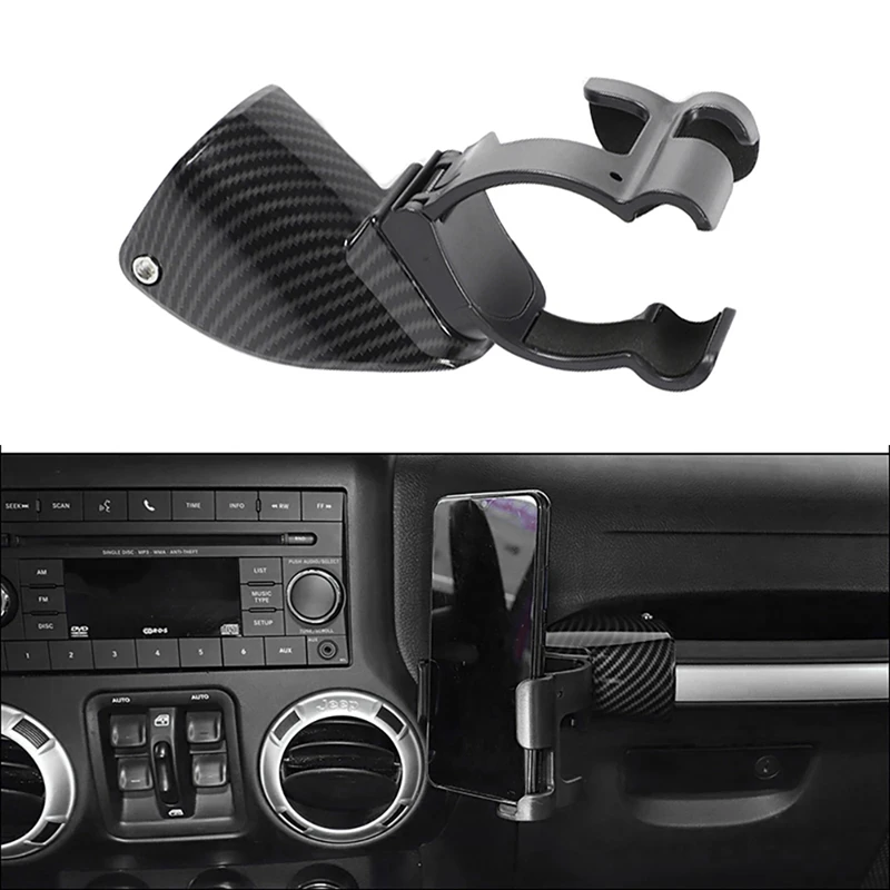

Для Jeep Wrangler JK 2011-2017 автомобильный держатель стакана для питьевой воды из углеродного волокна аксессуары