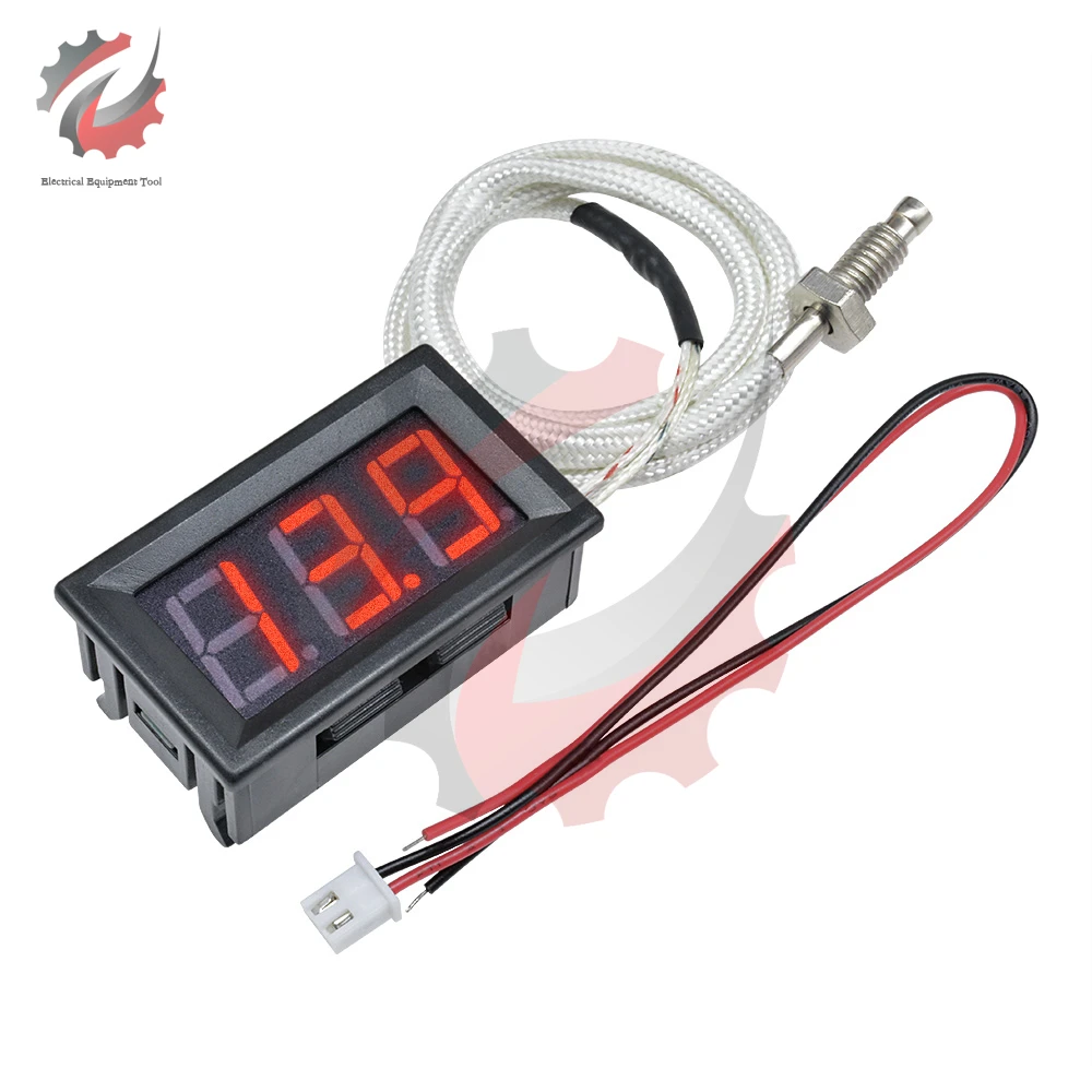 Industrial High Temperature K-Type M6 Thermocouple Thermometer 12V Digital Temperature Meter Tester -30~800 Degree Thermograph