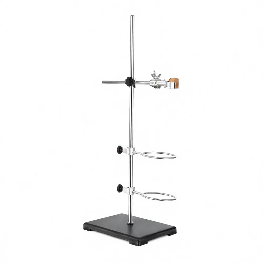 Standard Laboratory Iron Stand Base With Clamp Holder Chemistry Experiment Apparatus Sturdy Support Rack Scientific Teaching Too