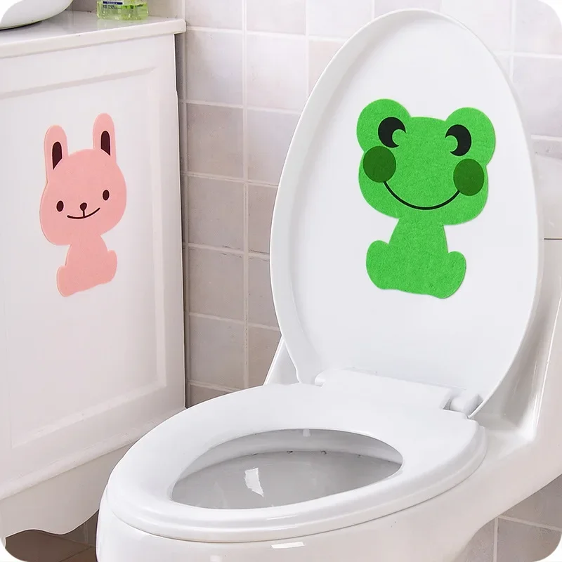 Cartoon Animal Bathroom Toilet Sticker Thickened Felt Toilet Toilet Deodorant Sticker Deodorant Adhesive Pad