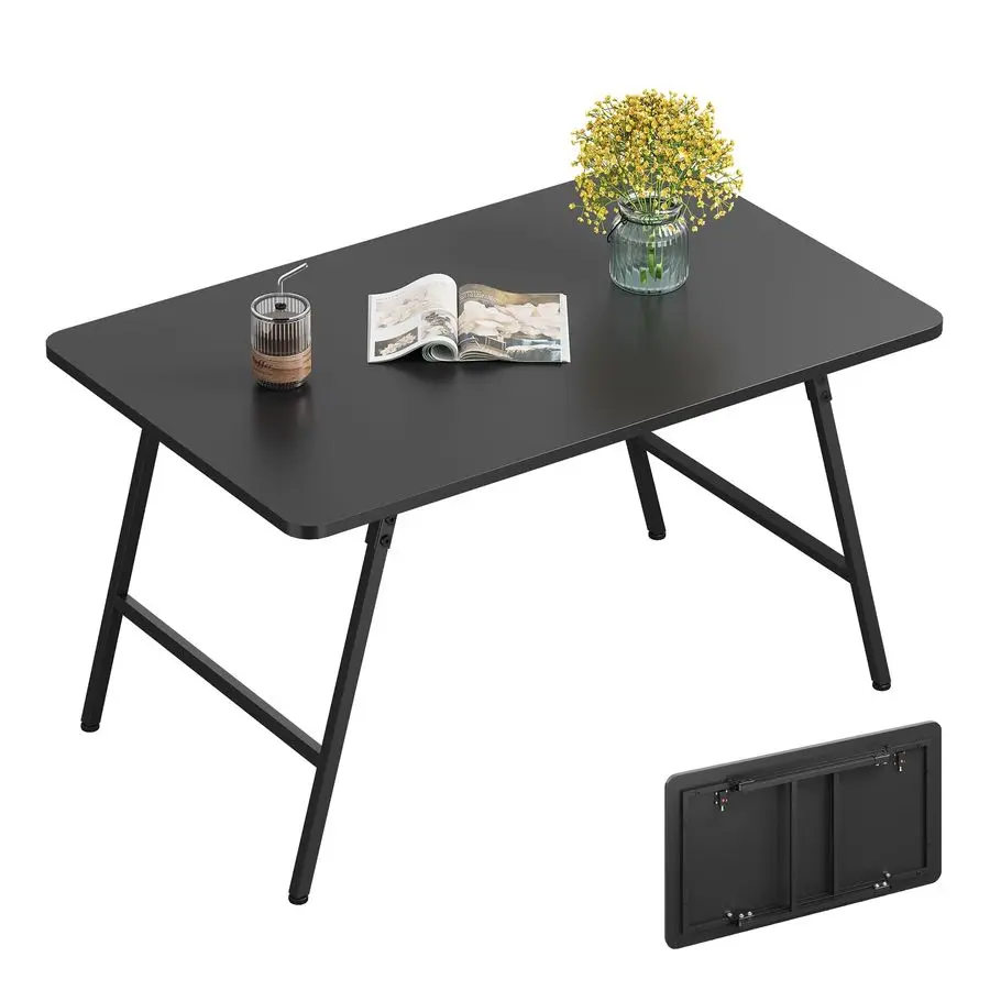 

Folding Coffee Table, Modern Portable Small Coffee Table with No Assembly Needed for Living Room, Home, Small Space, Rustic Brow