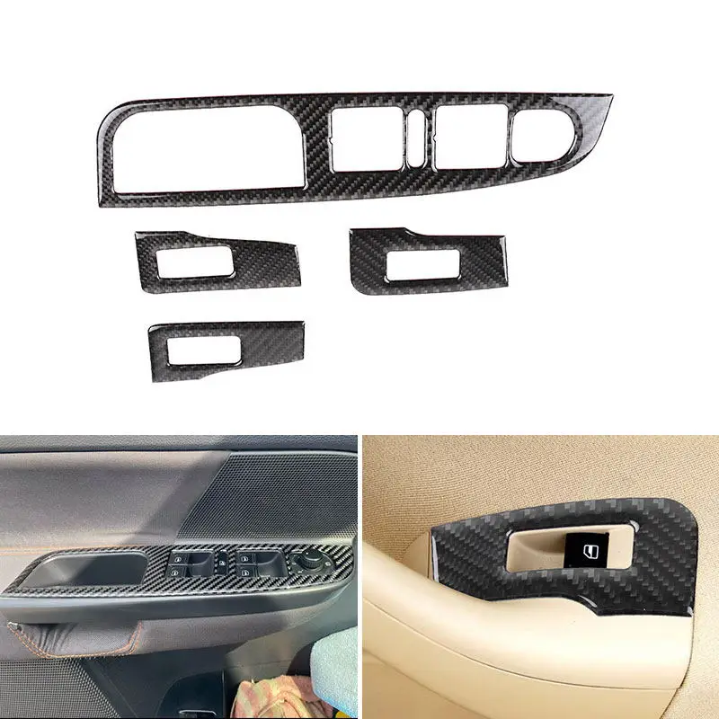 Car Interior Accessories Door Window Lift Panel Switch Buttons Frame Trim Cover For VW Golf 5 MK5 R32 GTI Plus Variant 2004-2009