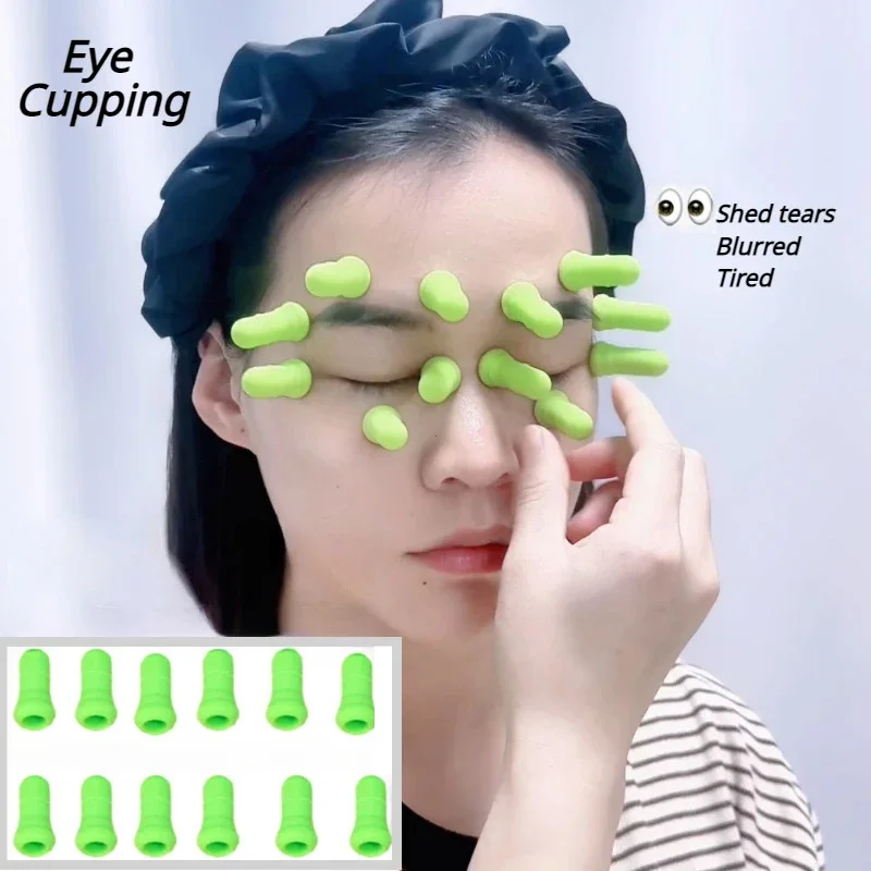 

12x Silicone Vacuum Cupping Massage Jar Anti Cellulite Massage Facial Suction Cups Face Lift Skin Scraping Gua Sha Anti Wrinkle