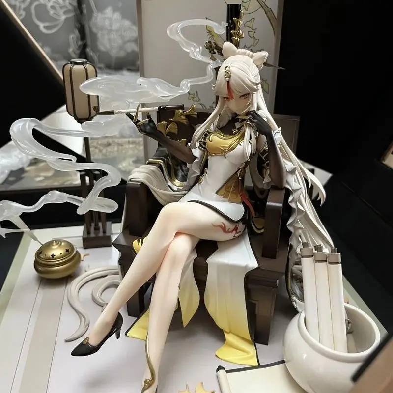 

27cm Genshin Impact Ningguang Anime Game Peripheral Animation Beauty Girl Covering The Moon Tianquan Model Ornamental Gift