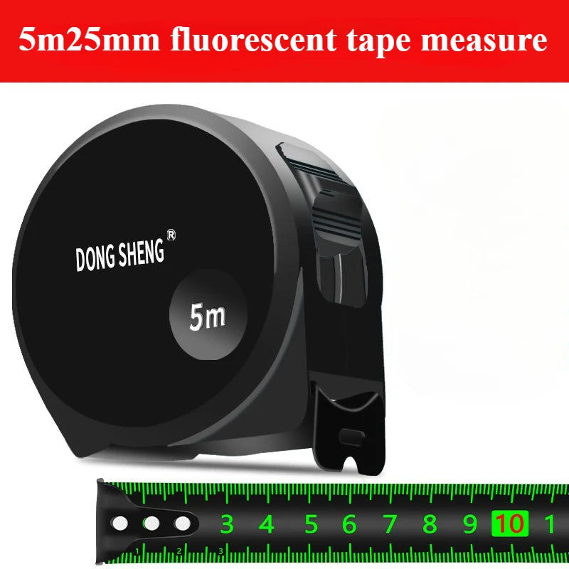 Heavy Duty Steel Tape Measure - 5m 7.5m 10m - Fluorescent Tape Measure Thickened and Hardened Durable for Construction Sites