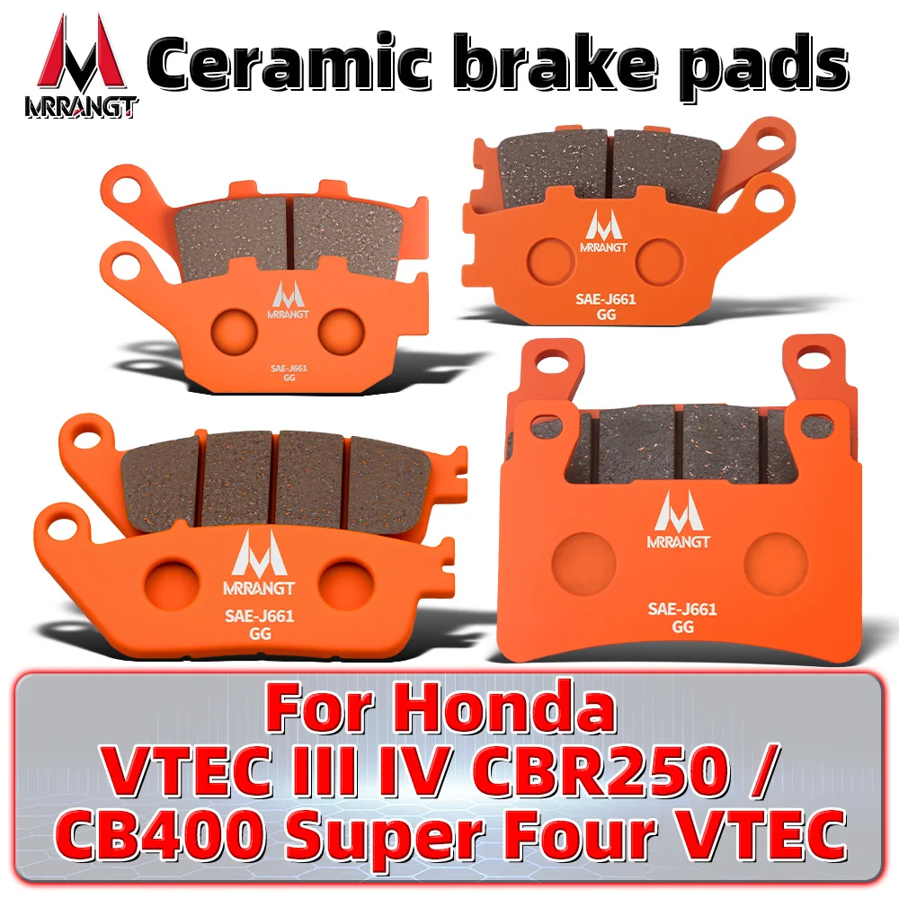 

MRRANGT high-performance Motorcycle Front and rear Ceramic Brake Pads Fit For Honda CB400 Super Four VTEC III IV ABS / CB250