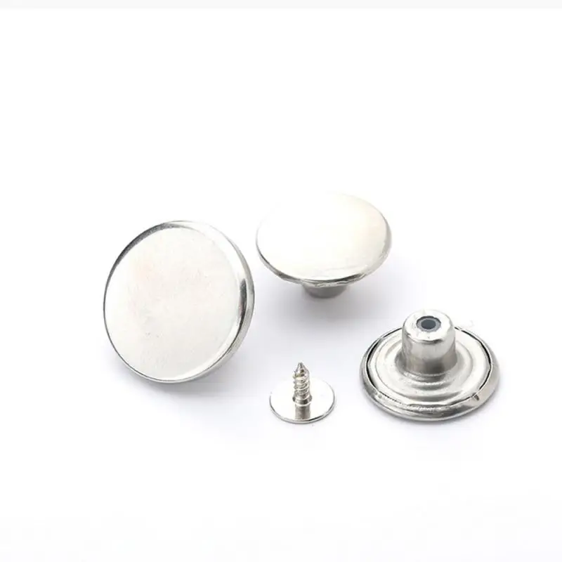 10/30/50PCS Retro Metal Button Corrosion Resistance Non Magnetic Aluminum Alloy 17 20mm Sewing Accessories Jeans Buttons