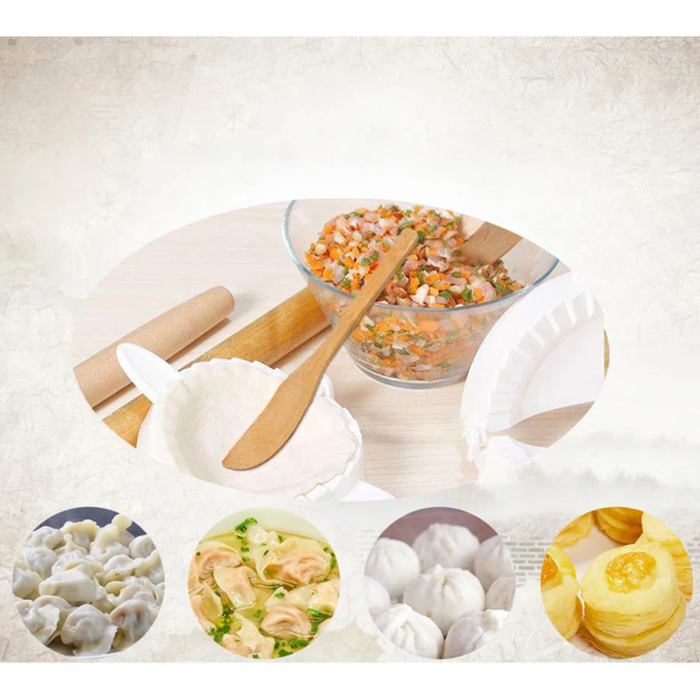 

10 pcs Wood Filling Spoon For Cream Cheese Butter Smooth Spreading Dough Circle Cutting Kitchen Tool Bamboo