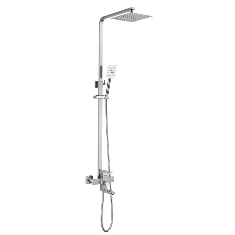 

304 stainless steel shower set, pressurized shower, handheld bathroom water mixing valve, multi-functional shower set