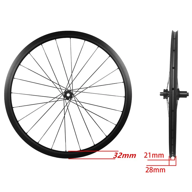 29 inch carbon fiber mountain bike wheel set straight-pull wheel set bucket shaft quick release and exchange disc brake