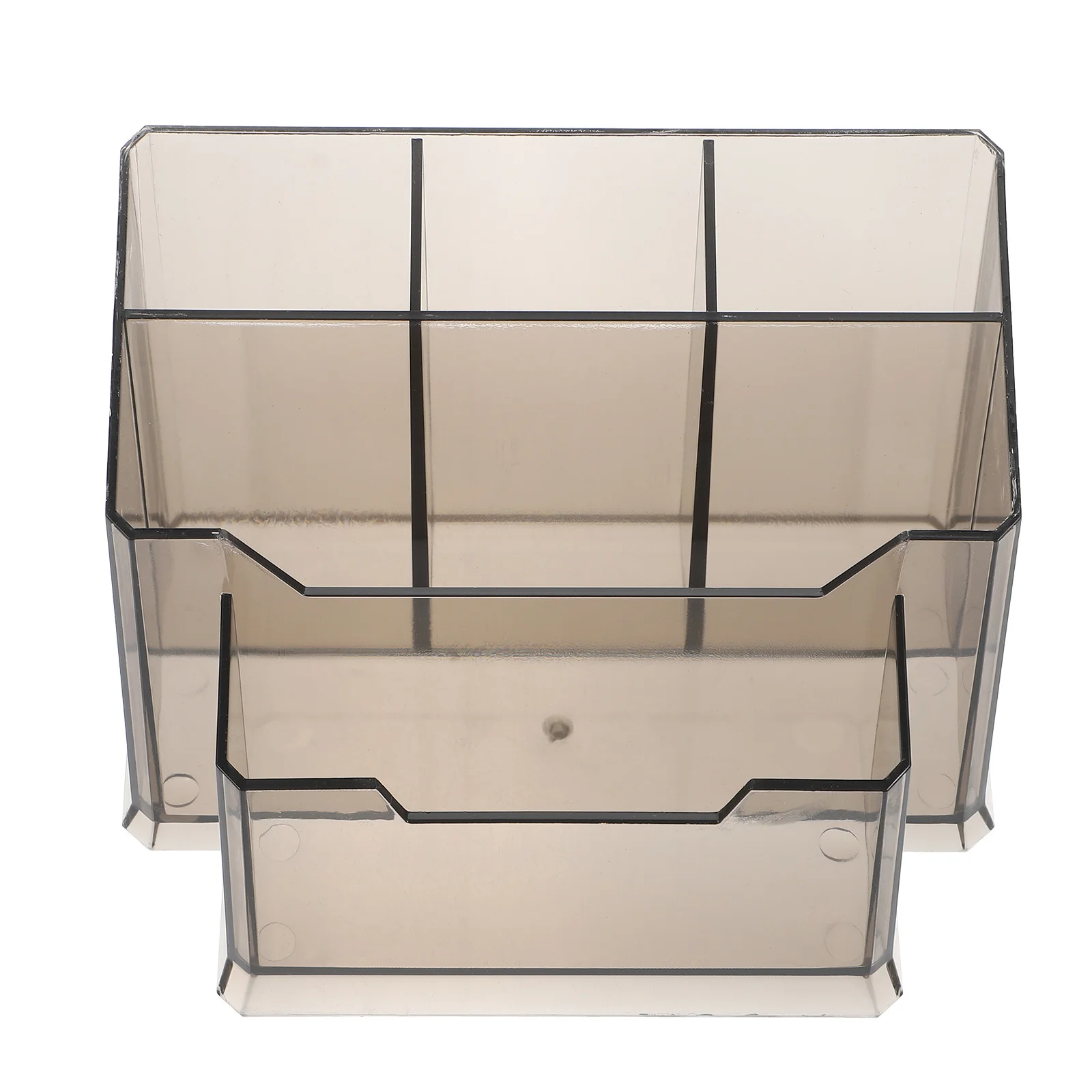 1pc Transparent Pigment Storage Holder For Makeup Brushes Cosmetics Desk Organizer Stationery Pen Container Box