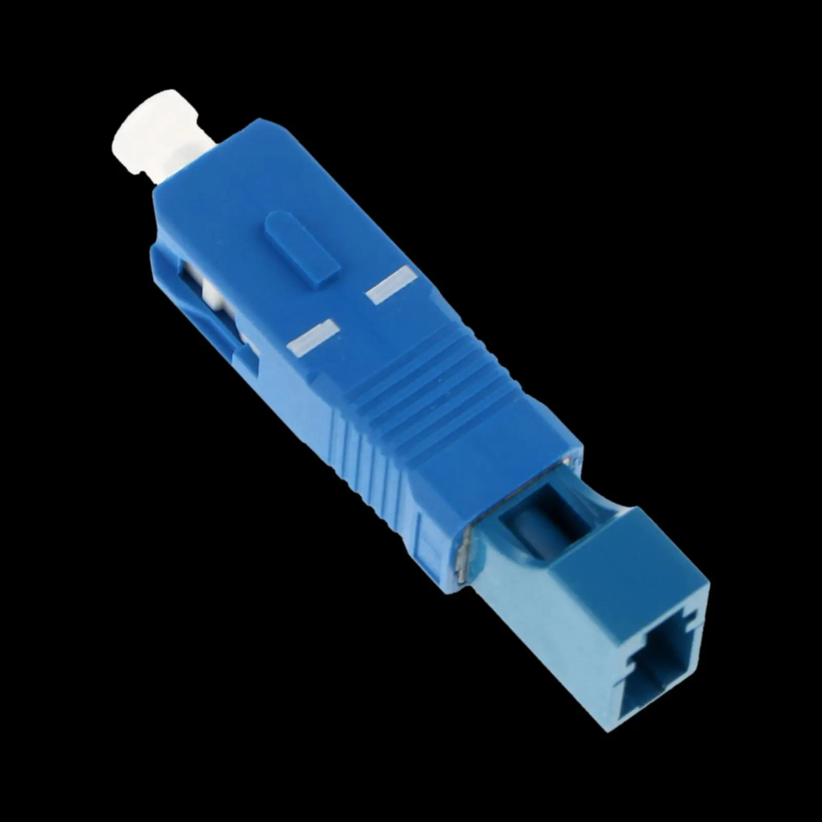 Sc macho para LC Feminino SM Fibra Óptica Conector, Adaptador Azul
