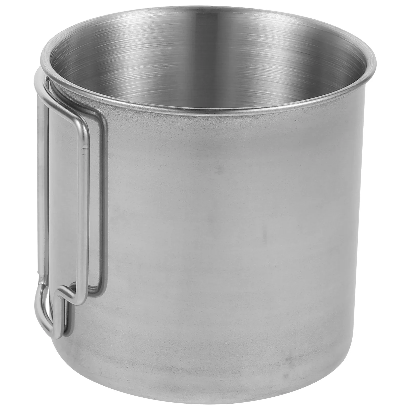 

Foldable Handle Stainless Steel Water Cup Outdoor Camping Mug Portable Drinking Bottle for Coffee Juice Travel Picnic Must-Have