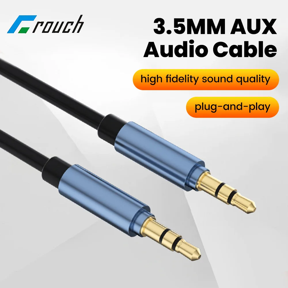 Universal 3.5MM AUX Audio Cable 3.5mm Male to Male Audio Cable Aux Recording Line 1M Car Mounted Connector for cell phone laptop