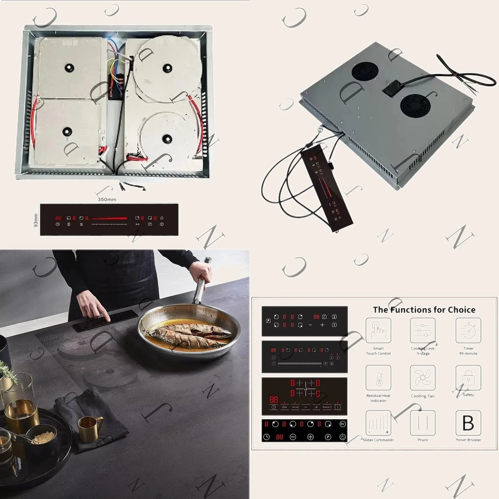 Hidden Cooktop Built In Induction Hob Magnetic Stove Under Granite Ceramic Stovetop Commercial Cooker