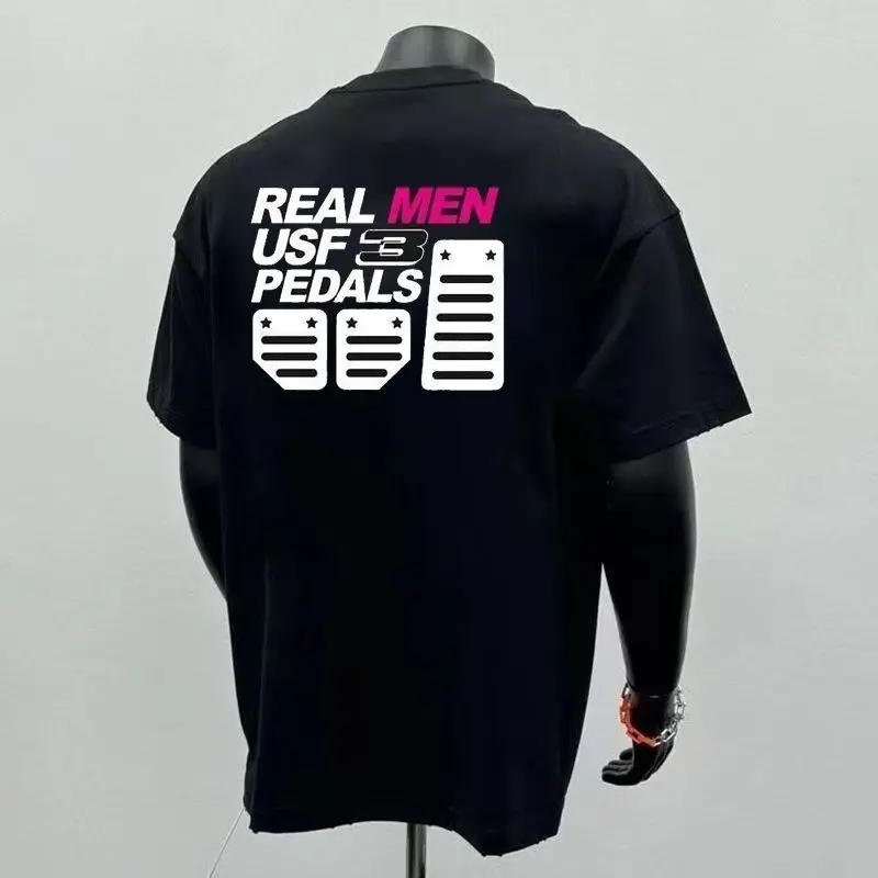 

American Heavy Short-sleeved Original Design Crew Neck Loose Clothes Men and Women Handsome Couple Models Popular