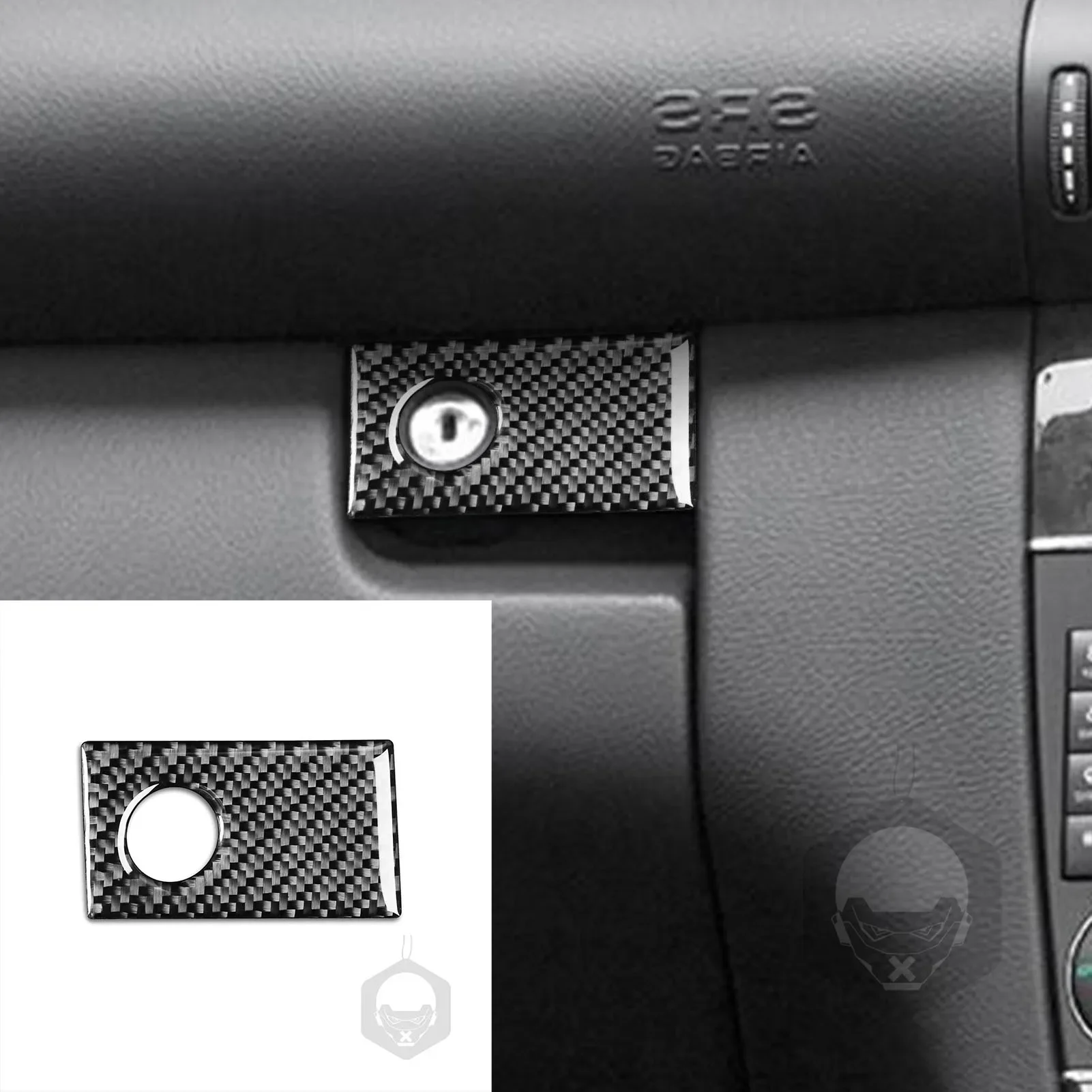 Carbon Fiber Innen Auto Handschuhfach Schalter Trim Aufkleber Für Mercedes-Benz C Klasse W203 2005-2007 Änderung dekoration
