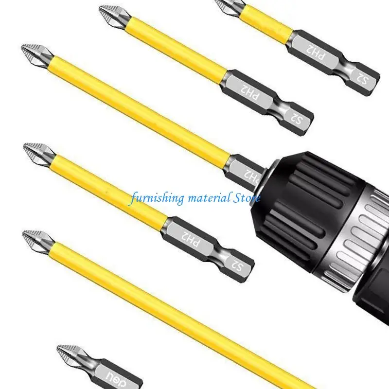 Y5GD Strong Screwdriver Bits Having Secure Grip Teeth And Protective Layer For Electric Drills And Impact