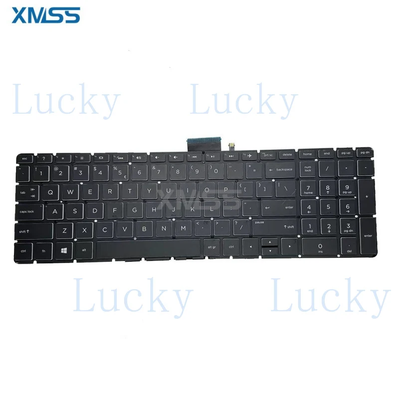 f  New Keyboard US Backlit FOR HP Pavilion 15-CB 15-BS 15-BD Black Crystal Caps