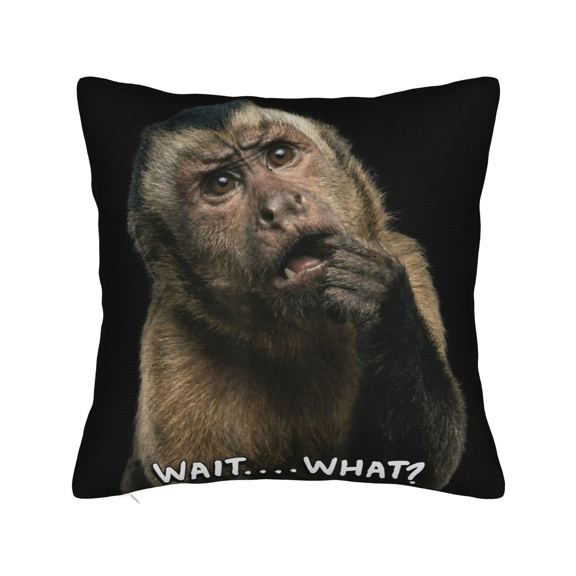 Decorative Pillowcase Thinking Monkey Meme  Merch Sofa  Pillow Case Cover Zippered Multiple Sizes
