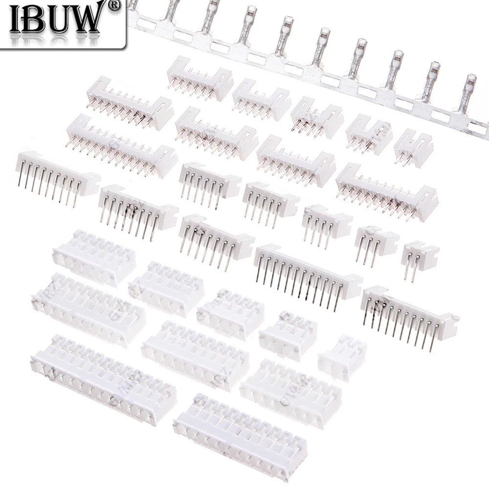 100PCS 2.54 2P 3P 4P 5P 6P 7P Terminals Plastic Shell Male Plug Female Socket Wire Connector JST XH2.54 ZH1.5 PH2.0 1.25 MM
