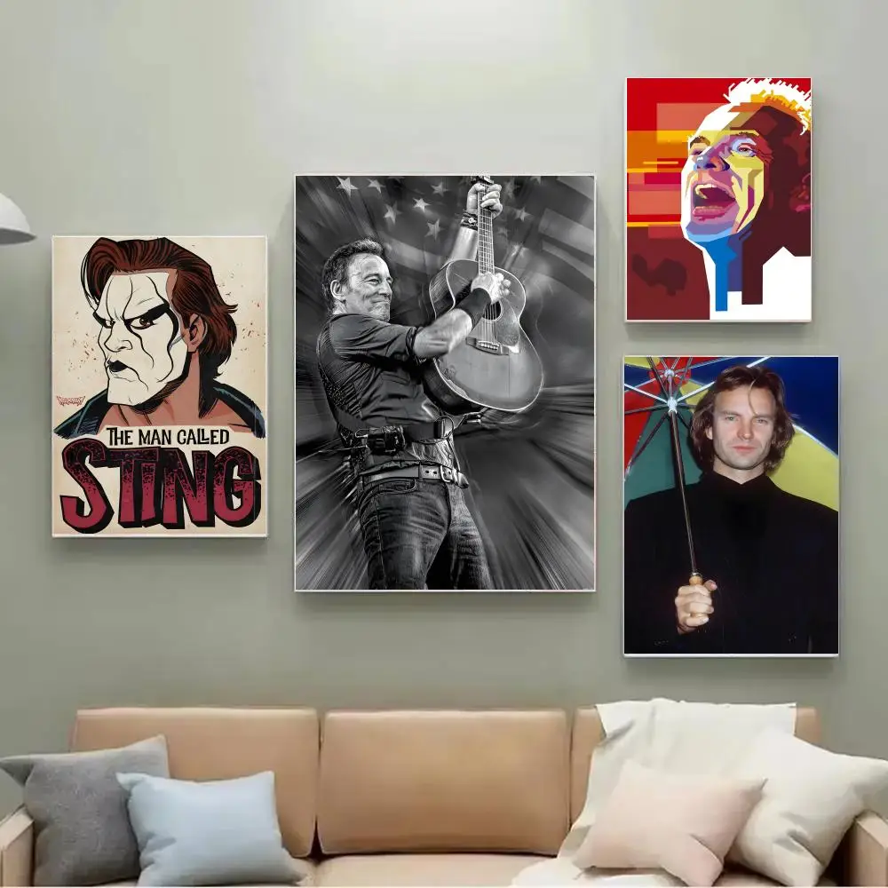 Famous Legend Singer Actor Sting-S Poster Poster painting wi