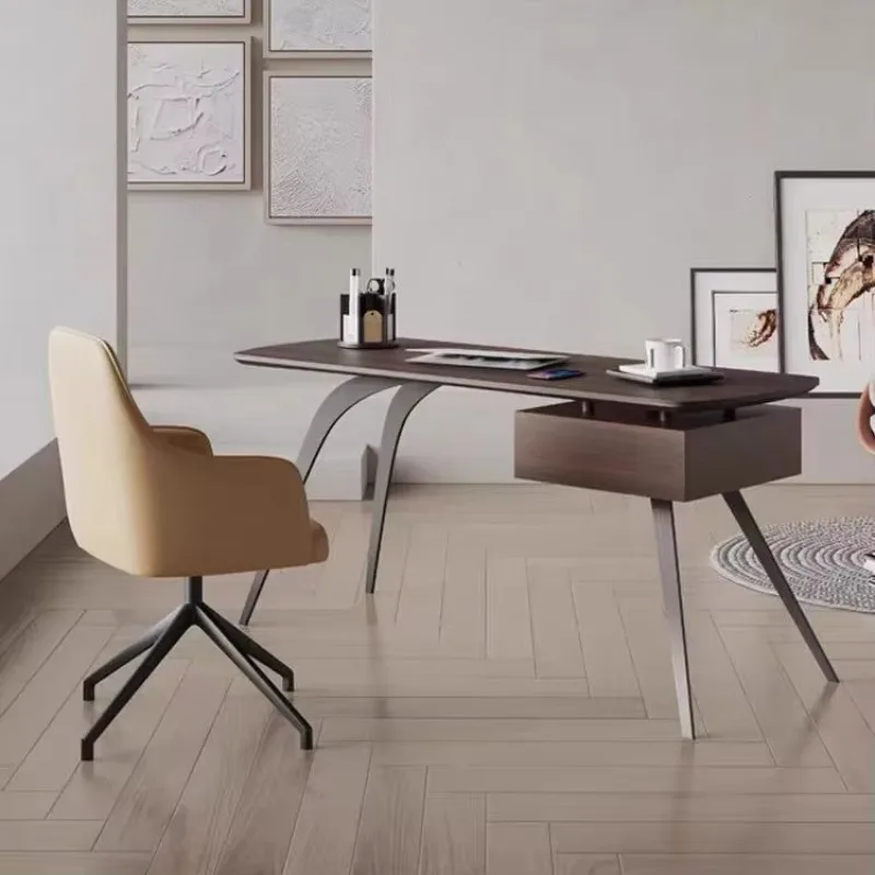M  minimalist modern home computer desk solid wood  writing desk