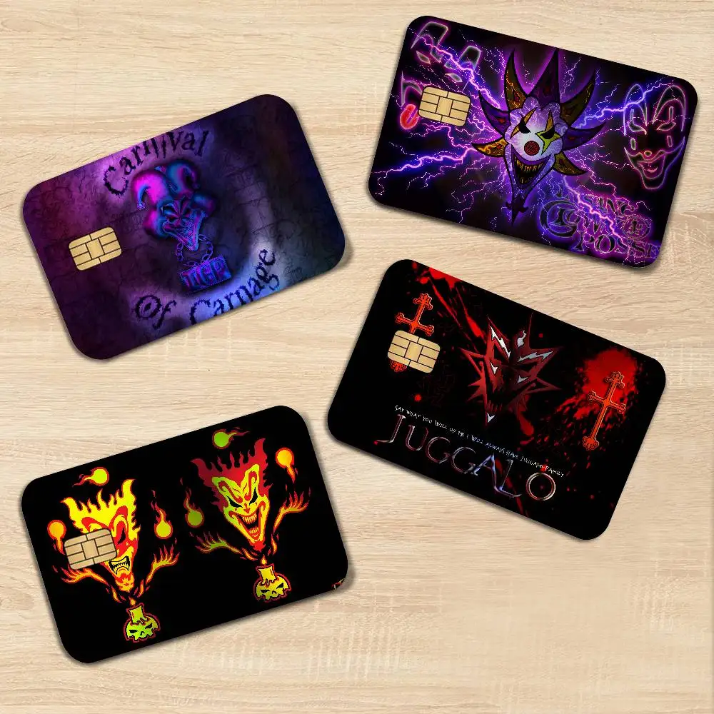 Rap Metal Insane Clown Posse Icp Juggalo Versatile Laser Bank Card Stickers Waterproof Multi-scene Aesthetic Decor