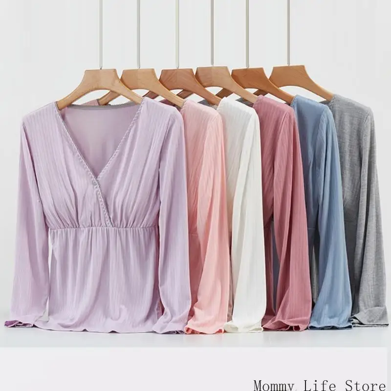 Стильная ночная рубашка для кормящих мам, мягкая дышащая одежда для сна для кормящих мам
