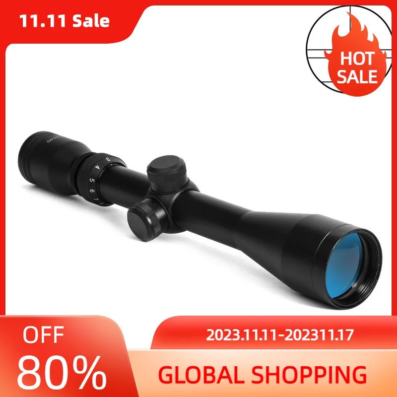 3-9x40 Săn Bắn Quang Ngắm Súng Trường Phạm Vi Hươu Retical Tầm Nhìn Riflescope Ngoài Trời Kính Thiên Văn Airsoft Không Khí Súng Bắn Tỉa Phạm Vi