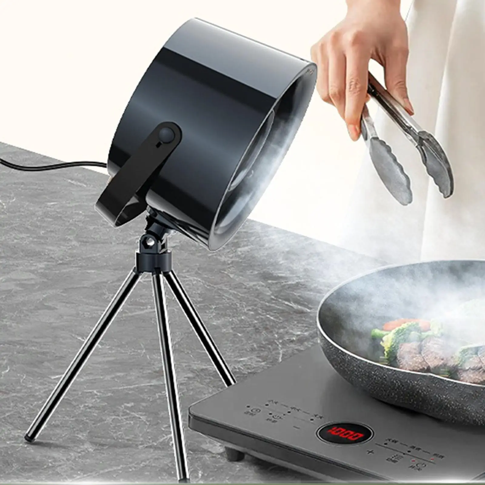 デスクトップレンジフードミニ家庭用換気フード静かな操作強力なデスクトップ調理器キッチン排気ファンアパート用