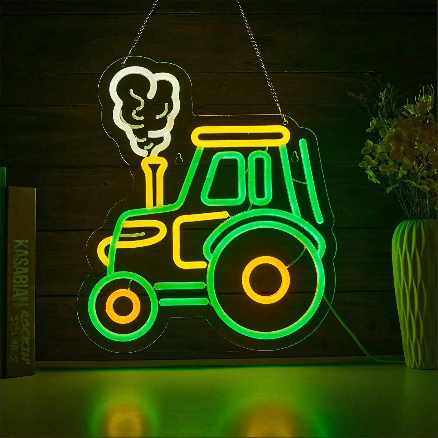 

Tractor Neon Sign USB Dimmable LED Neon Light Sign for Drink Bar Man Cave Bedroom Hotel Shop Club Game Room Party Wall Decor