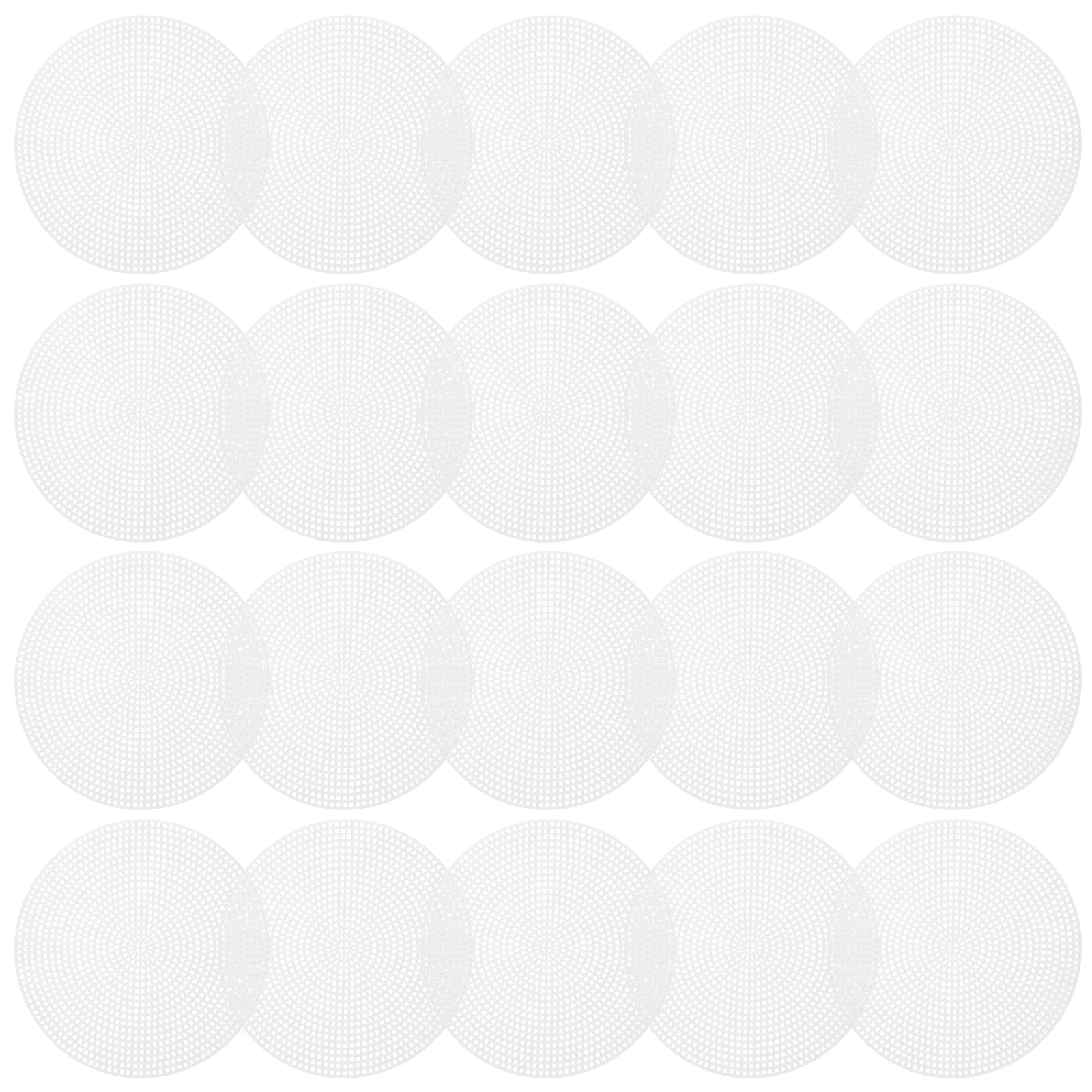 

20 PCS Circular Cross Stitch Grid Panels DIY Mesh Sheet Cuttable Multi-purpose Craft Supplies Wool Yarn Compatible Bag Model