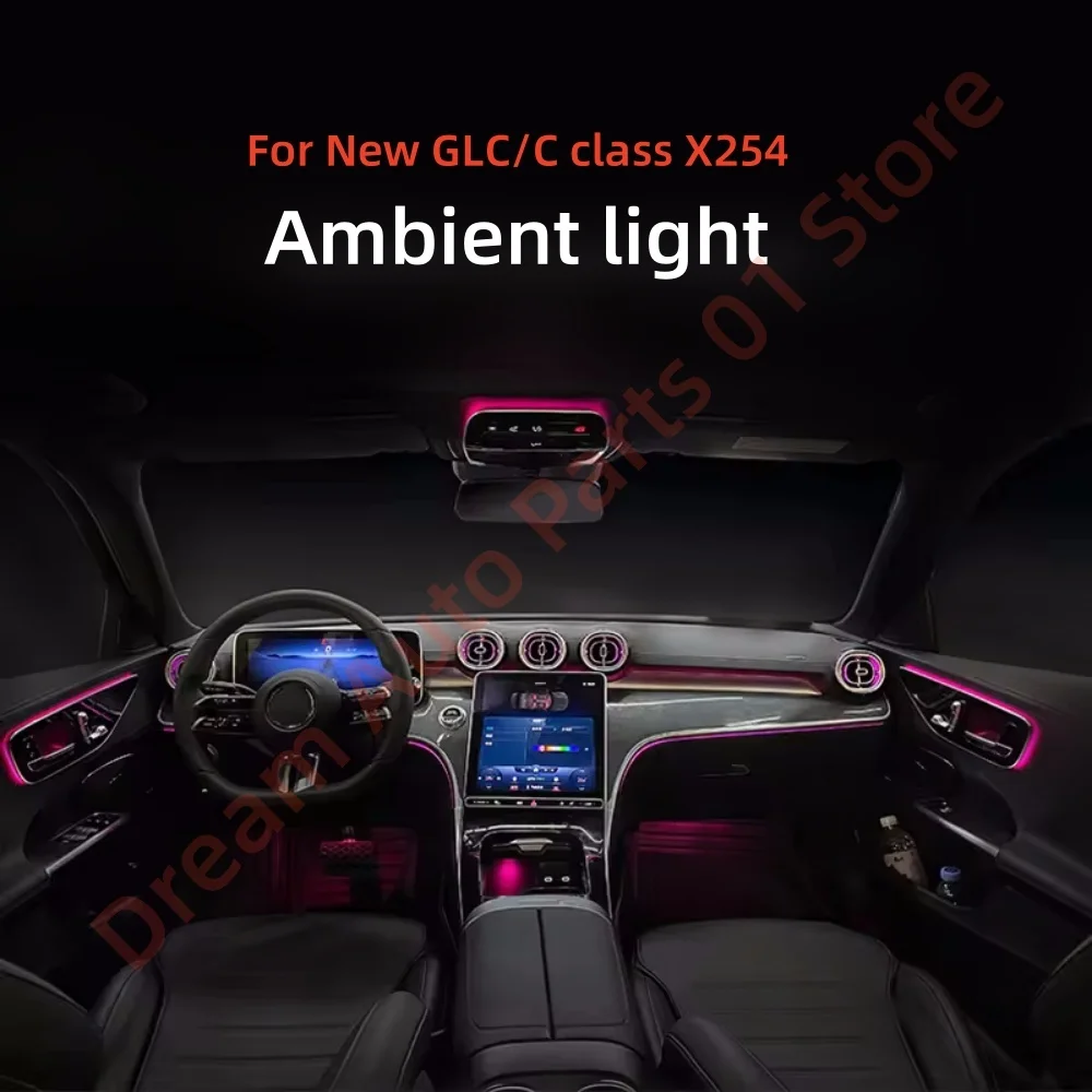 

For Mercedes Benz GLC X254 C class W206 64 Colors LED Styling Interior Atmosphere Lamp Car Interior Accessories Car accessories