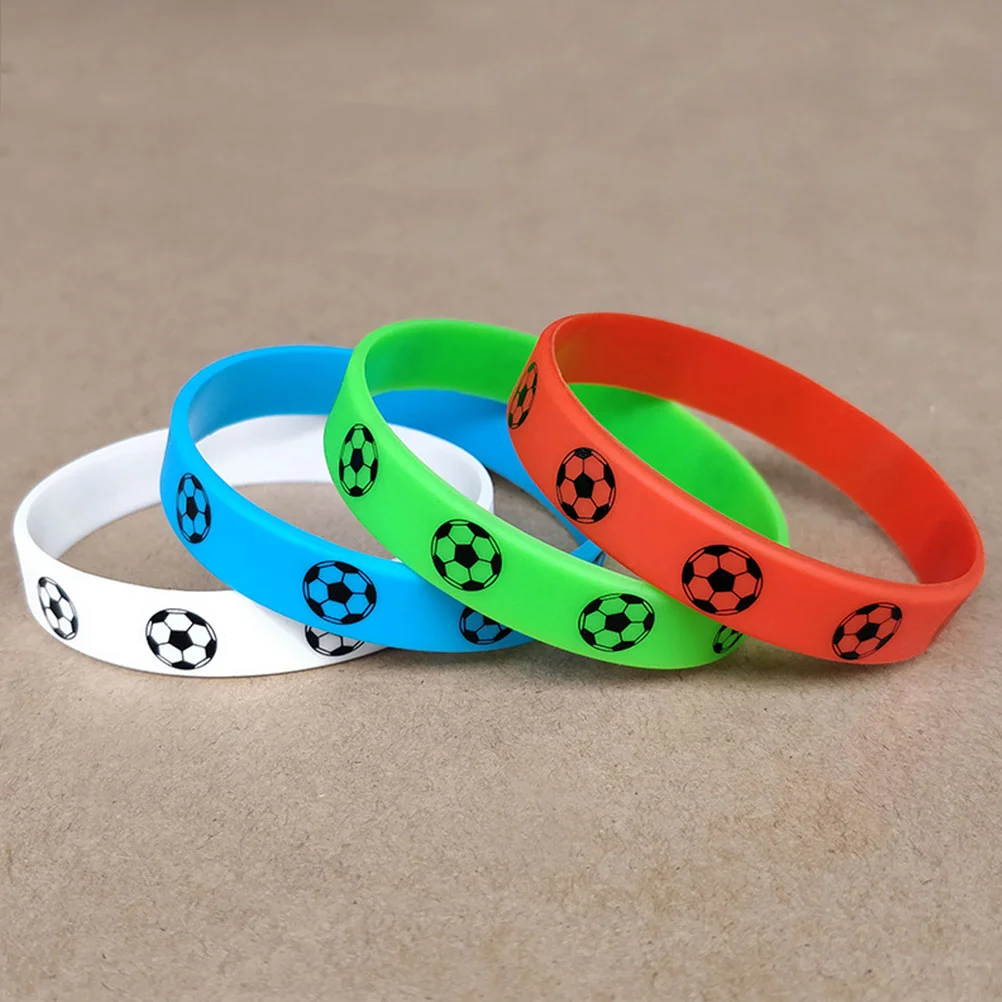 16 Pcs Jewelry Football Bracelet Male Child Wristbands for Men Soccer Silica Gel Wear-resistant