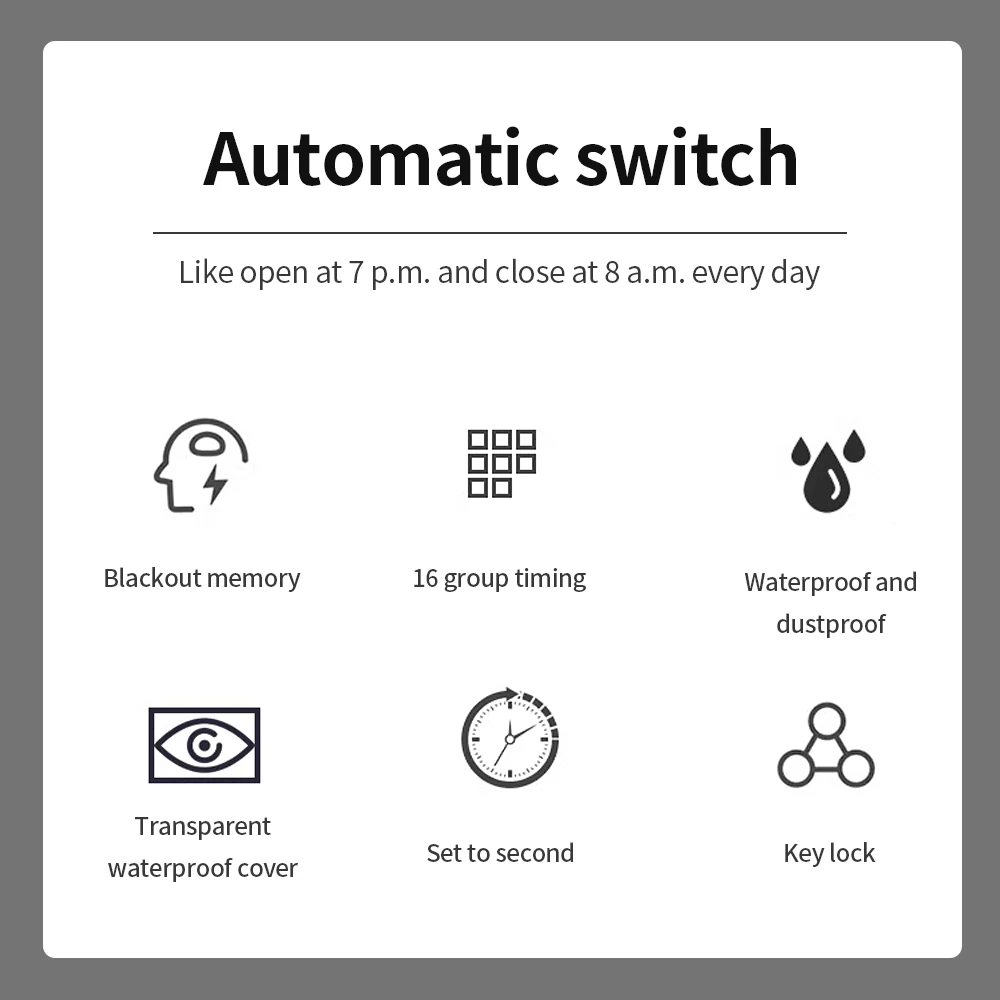 New Arrivals 220V Time Control Switch Timer Waterproof Timing Switch Time Controller with Automatic Switch