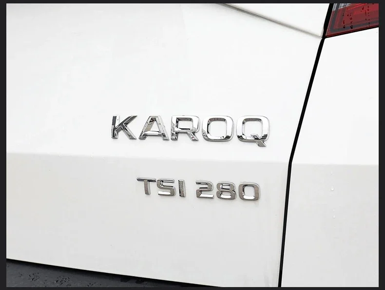 3D ABS Car Stickers Lettering Rear Trunk Emblem Badge Decals for Skoda Logo VRS Kodiaq Karoq Superb Octavia Kamiq Fabia Rapid