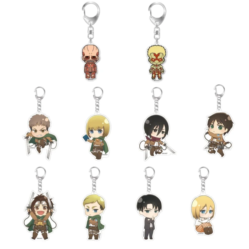 

Акриловые подставки-плейнджеты 5 см для декора рюкзаков с изображением Колоссального Монстра из аниме «Атака Титанов», милый аниме-мерч, подарок для фанатов