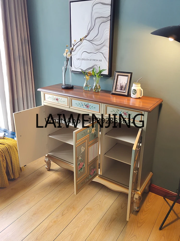 

GZ8 American-Style Chest of Drawers Solid Wood Storage Vintage Cabinet